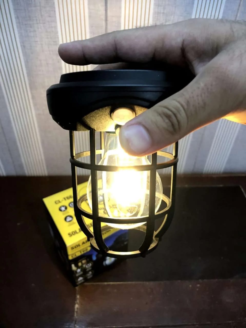 Solar Wall Lights Outdoor,Solar Camping Lights with 3 Lighting Modes &amp; Motion Sensor, Waterproof LED Solar Camping Lantern Lamp
