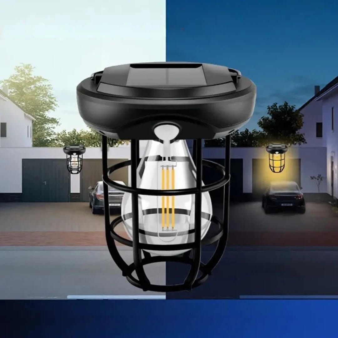 Solar Wall Lights Outdoor,Solar Camping Lights with 3 Lighting Modes &amp; Motion Sensor, Waterproof LED Solar Camping Lantern Lamp
