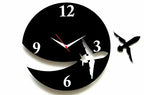 3D Wooden wall clock With Airplane Designer Theme for Home &amp; offices
