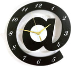 The Sign (@)3D Wooden wall clock for Living Room, Bed Room Home Decor Art &amp; Hanging Decorative Showpiece Items