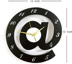 The Sign (@)3D Wooden wall clock for Living Room, Bed Room Home Decor Art &amp; Hanging Decorative Showpiece Items