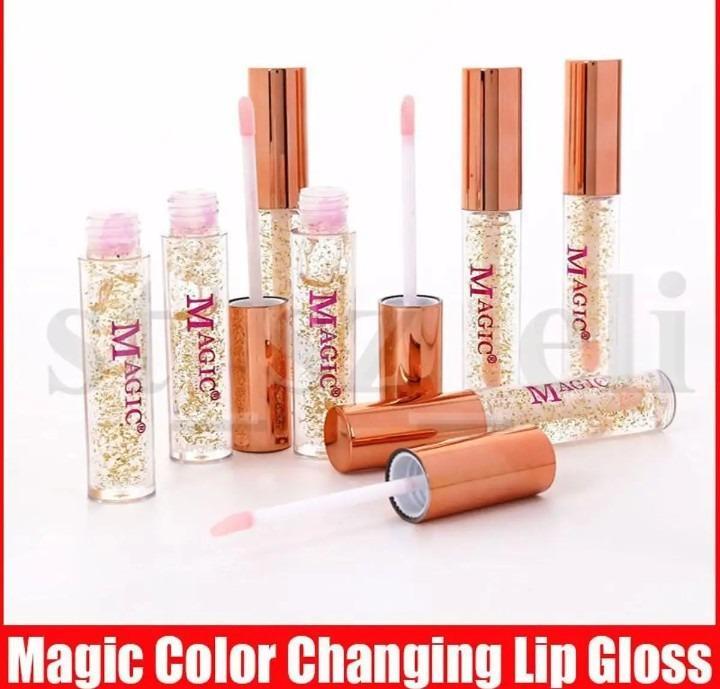 Pack of 2 Magic Color Changing Lipgloss Lip Oil, Liquid Glossy Finish (Random Color)