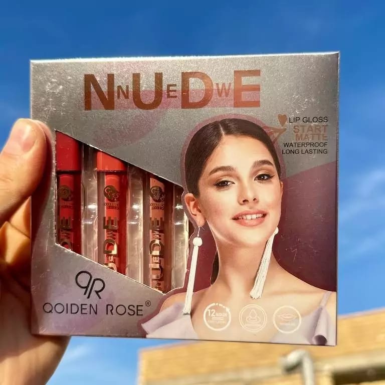 Pack of 6 Nude Look High Pigment Matte Lipgloss Long Lasting Soft &amp; Smooth Lipgloss (Random Color)