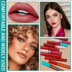 Pack of 6 High Pigment Long Lasting Matte Lipgloss Soft &amp; Matte Texture Hydrating Lipgloss (Random Color)