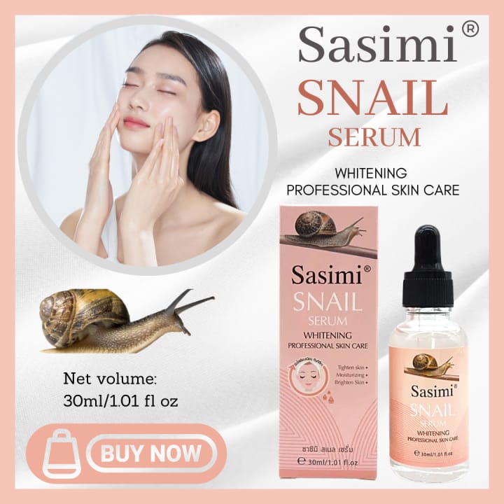 Sasimi Snail Serum High Quality Anti Aging Moisturizing &amp; Whitening Serum For Pores &amp; Acne 30Ml