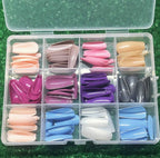 Reusable Fake Nails with Box – Beautiful Variety of Colors | Best Fake Nails For Girls ( Random Color Nails)