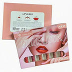 6 Pcs Nude Look High Pigment Matte Lipgloss Soft &amp; Smooth Texture Hydrating Lipsticks (Random Color)