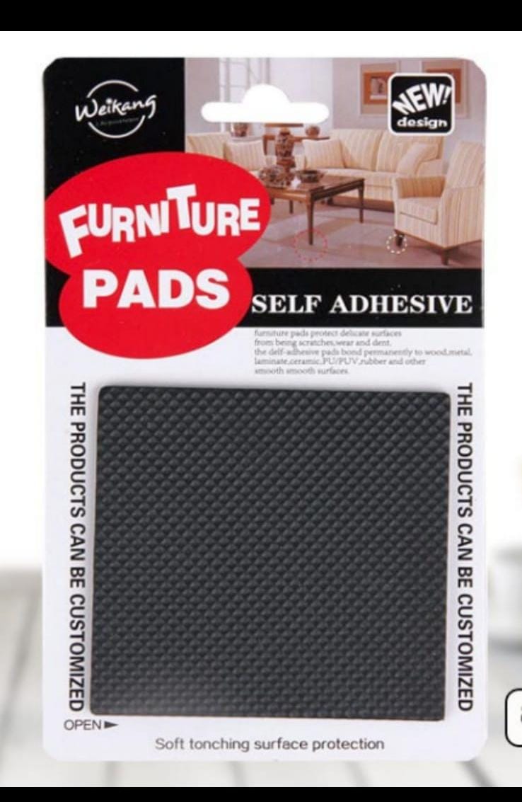 Pack of 2/ 18 /8 Self-Adhesive Furniture Pads Rubber Floor Protector Non-Slip Furniture Pads, Sofa, Bed, Table, Cabinet, Dining Chairs Balance Pad