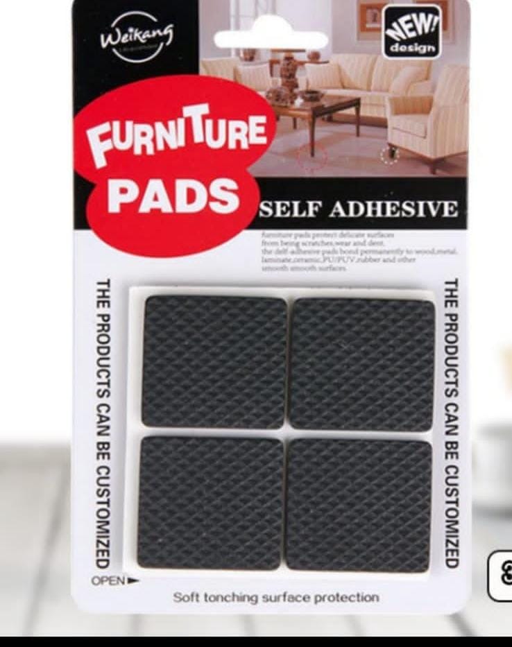 Pack of 2/ 18 /8 Self-Adhesive Furniture Pads Rubber Floor Protector Non-Slip Furniture Pads, Sofa, Bed, Table, Cabinet, Dining Chairs Balance Pad