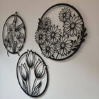 (3 pcs set )3D floral abstract Wooden Wall Art &amp; Home Decoration /  Item Home Décor Home Room &amp; Wall Decor Wall Art