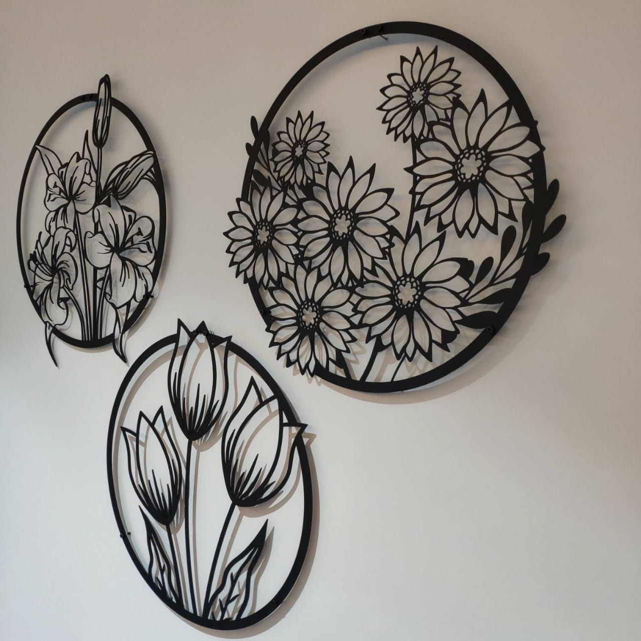(3 pcs set )3D floral abstract Wooden Wall Art &amp; Home Decoration /  Item Home Décor Home Room &amp; Wall Decor Wall Art