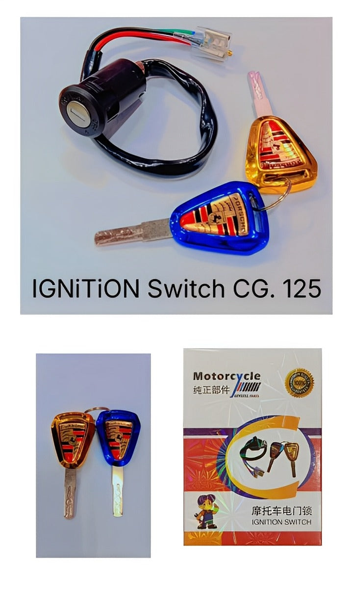 Ignition Switch with Computerized fancy Keys for 125cc bike new style two fancy computerize keys for all 125  bikes