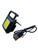 Rechargeable Key-Chain Mini Cob LED Flashlight | LED Flashlight Key-Chain With Bottle Opener ( Black Color )