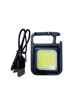 Rechargeable Key-Chain Mini Cob LED Flashlight | LED Flashlight Key-Chain With Bottle Opener ( Black Color )