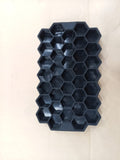 Silicone Ice Cube Tray 37 Grid Ice Cube Mold with Lid Honeycomb Ice Maker Reusable Ice Container for  Coffee Juice (Random Color)