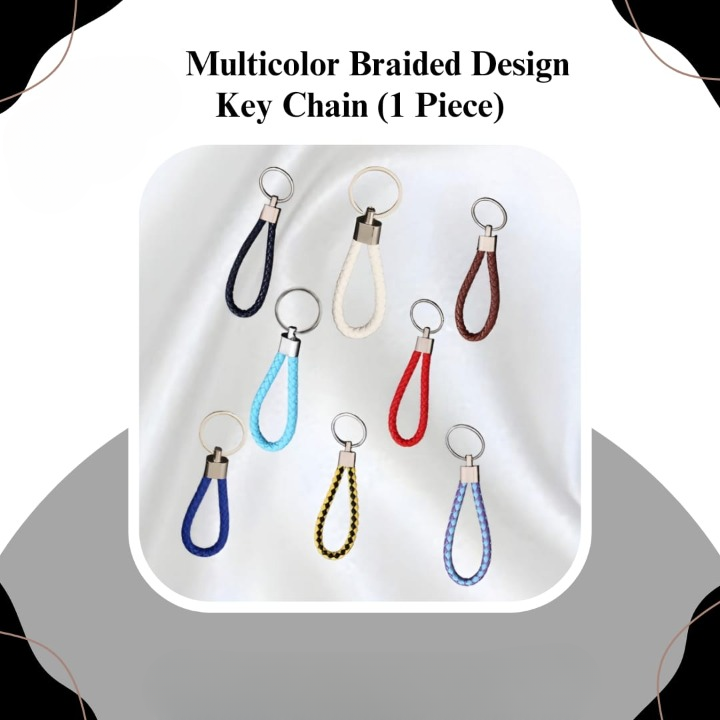 Multi Color Braided Design Keychain | Best Quality Keychain ( Random Color )