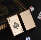 Jet Torch Playing Card Lighter, Green Flame Ace Card Lighter Windproof Refillable Lighter Playing Cards Cool Design (Metal Body) random color