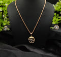 Imported Timeless Elegance Gold Pendant Necklace Set with Radiant Crystals | Girls &amp; Women Fashion