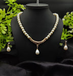 Imported Elegant Gold-Plated Pearl Necklace with Teardrop Pendant | Girls &amp; Women Fashion