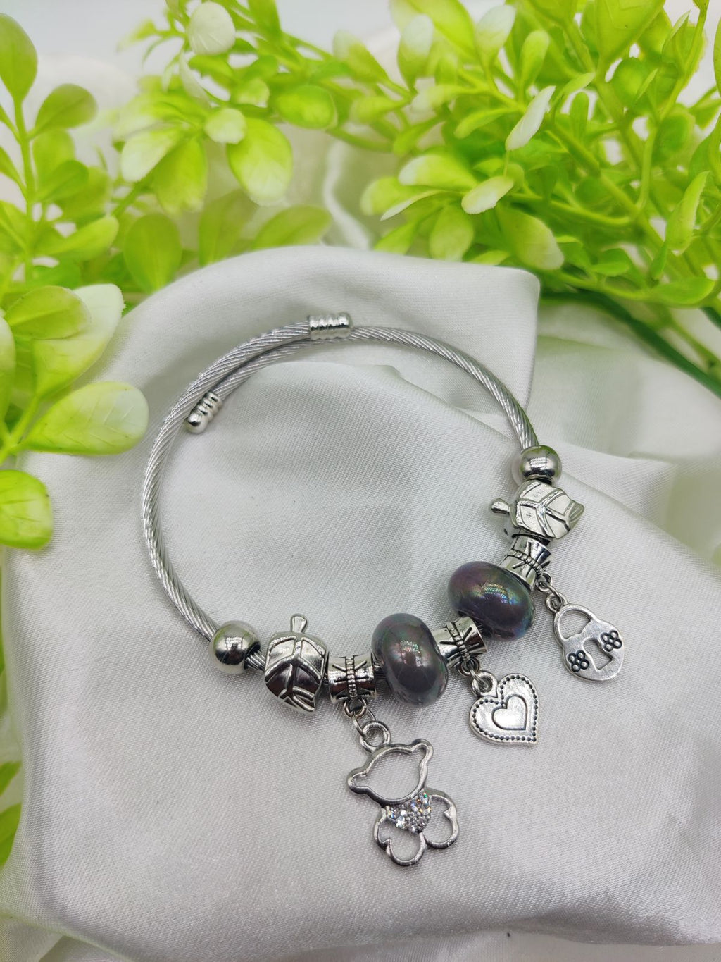 1 Piece Imported Pandora Charm Bracelet with Elegant Pearl Accents and Cute Charms | Best Quality Bracelet For Girls &amp; Women | Girls &amp; Women Jewellery