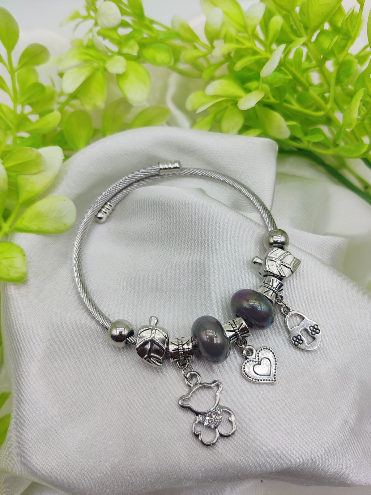 1 Piece Imported Pandora Charm Bracelet with Elegant Pearl Accents and Cute Charms | Best Quality Bracelet For Girls &amp; Women | Girls &amp; Women Jewellery