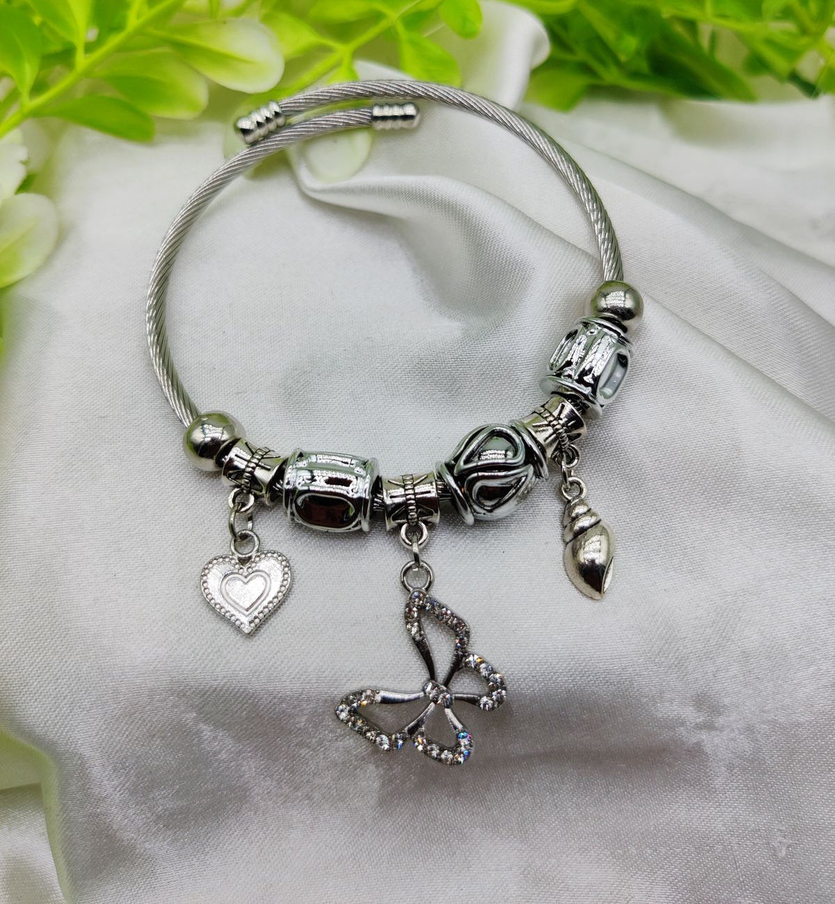 1 Piece Imported Stunning Pandora Butterfly Charm Bracelet | Best Quality Bracelet For Girls &amp; Women | Girls &amp; Women Jewellery