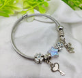 1 Piece Imported Elegant Pandora-Style Charm Bracelet - Starry Opalescent Design | Best Quality Artificial Bracelet For Girls &amp; Women
