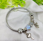1 Piece Imported Elegant Pandora-Style Charm Bracelet - Starry Opalescent Design | Best Quality Artificial Bracelet For Girls &amp; Women