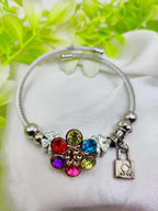 1 Piece Imported Elegant Multicolor Stone Charm Pandora Bracelet | Best Quality Bracelet For Girls &amp; Women