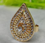 1 Piece Import Radiant Teardrop Crystal Embellished Ring | Best Quality Adjustable Ring For Girls &amp; Women | Ring For Every Occasion