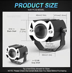 MAXGTRS Motorcycle Led Headlight Mini Projector Lens Tri-model Driving Auxiliary Scooter Spotlamp