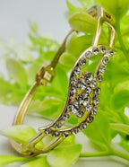 Exquisite Imported Adjustable Crystal Leaf Bracelet | Best Quality Artificial Bracelet For Girls &amp; Women | Bracelet For Every Occasion | Elegant Design