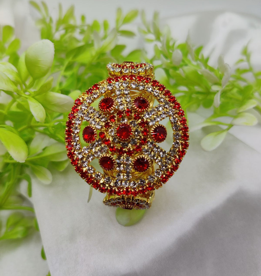 Imported Radiant Crystal Golden Wheel Bracelet – Adjustable Bracelet – Best Quality Artificial Bracelet For Girls &amp; Women | Bracelet For Every Occasion - Random Color