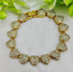 1 Piece Imported Exquisite Adjustable Heart Crystal Bracelet – Imported Elegance | Best Quality Artificial Bracelet For Girls &amp; Women | Bracelet For Every Occasion | Elegant Design