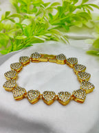 1 Piece Imported Exquisite Adjustable Heart Crystal Bracelet – Imported Elegance | Best Quality Artificial Bracelet For Girls &amp; Women | Bracelet For Every Occasion | Elegant Design