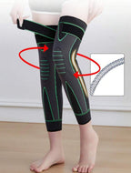 1 Pc Compression Knee Pads Support Sleeve Protector Elastic Kneepad Brace Spring Support Volleyball Running Silicone Long Full Legs Sleeve Arthritis Running Gym Sport (high quality )