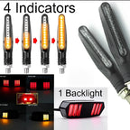 Set of 4 Fancy Indicators for All Bikes + Free Backlight | Compatible with CD 70, 125
