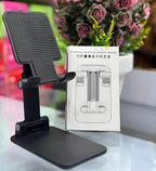 Foldable &amp; Adjustable Mobile Phone and Tablet Stand | Flexible Desktop Mount &amp; Lazy Bracket Support for All Devices (Random Color)