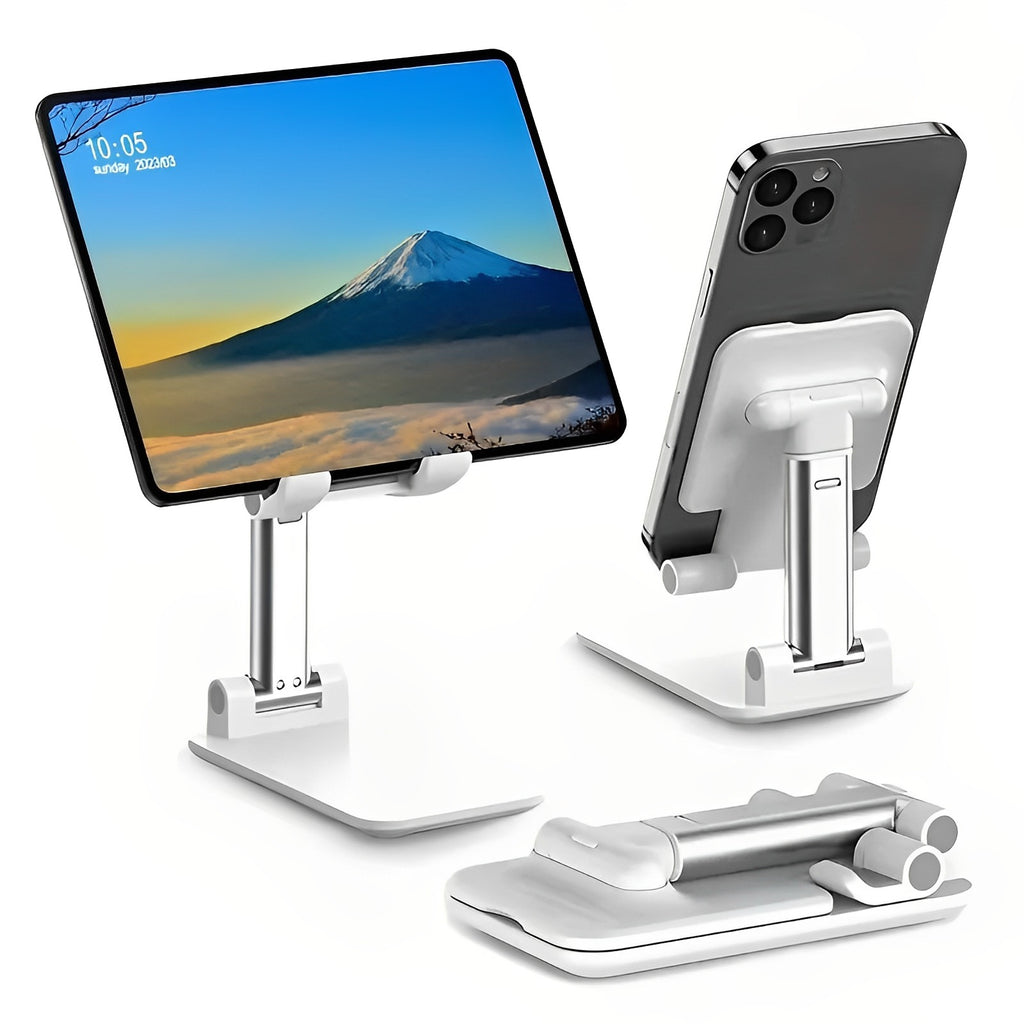 Foldable &amp; Adjustable Mobile Phone and Tablet Stand | Flexible Desktop Mount &amp; Lazy Bracket Support for All Devices (Random Color)