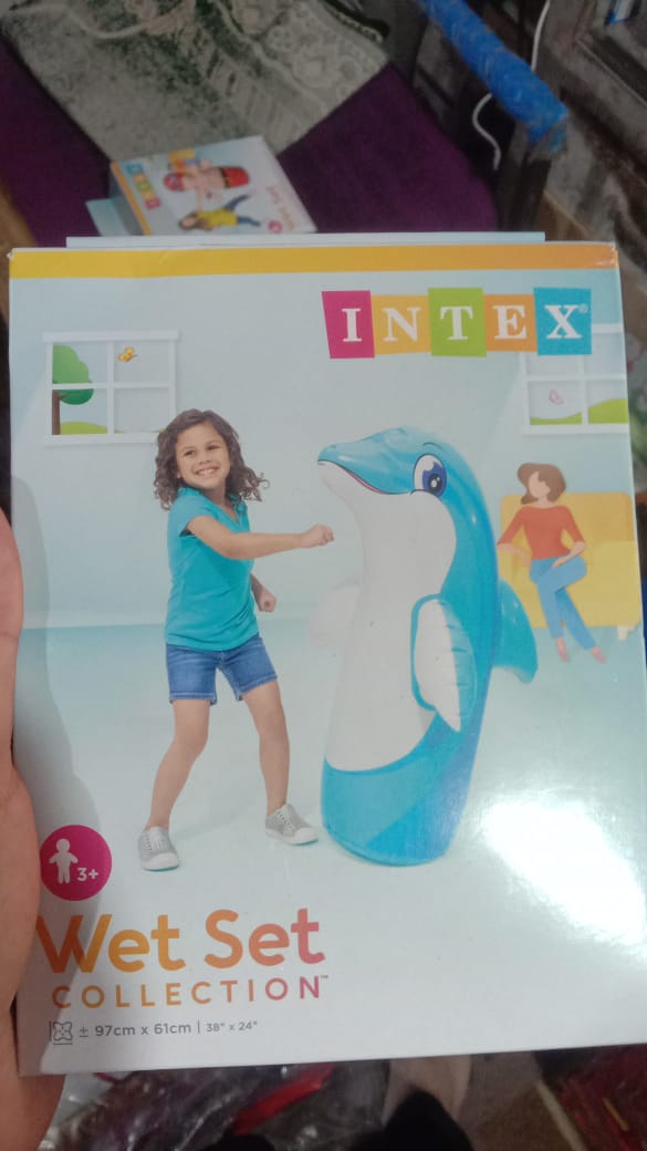Intex Animal Punching Bag Toy For Kids 3D Bop Bag Boxers Punching Bag Toy Gift Kids Fun ( Random Animal )