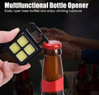 Portable COB High Bright Flashlight Multifunction Keychain Lamp Buit-in 150mAh Lithium Battery Waterproof Outdoor Torch Lantern