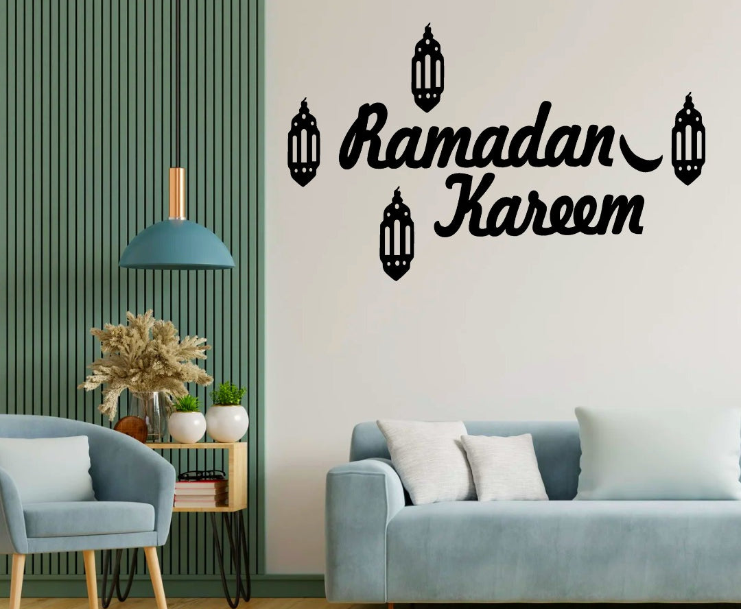 Ramzan kareem Islamic calligraphy 3D Wooden wall Decorative Gift Stylish Design Office Living Room I Decorating Items