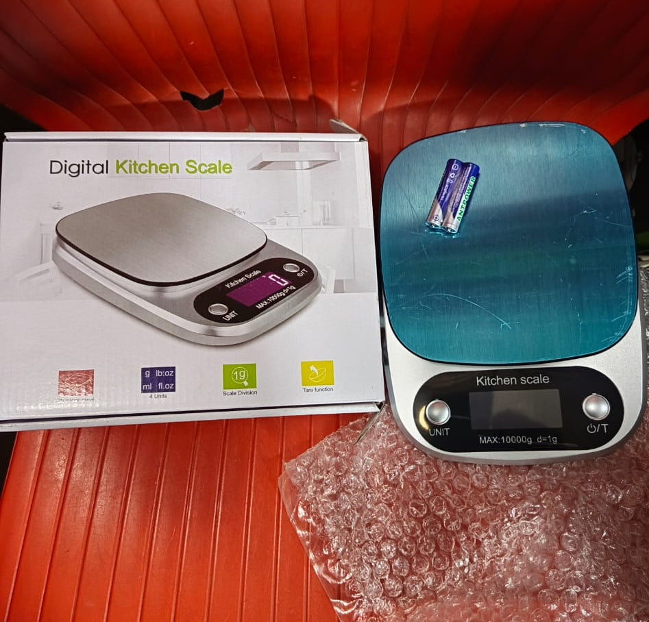 Kitchen Digital Weight Scale Digital Kitchen Scale Digital Weight Machine | Digital Scale with 1 gram to 10000 gram Weight Measurement ( Plastic )