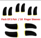 Premium Gaming Finger Sleeves Bundle -  Breathable, Anti-Sweat, Touch Screen-Friendly Thumb Gloves for PUBG &amp; Mobile Gaming