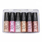 Pack of 6 Mocallure Metallic Shiny Waterproof Glitter Eyeshadow Liquid Eyeliner (Random Color)