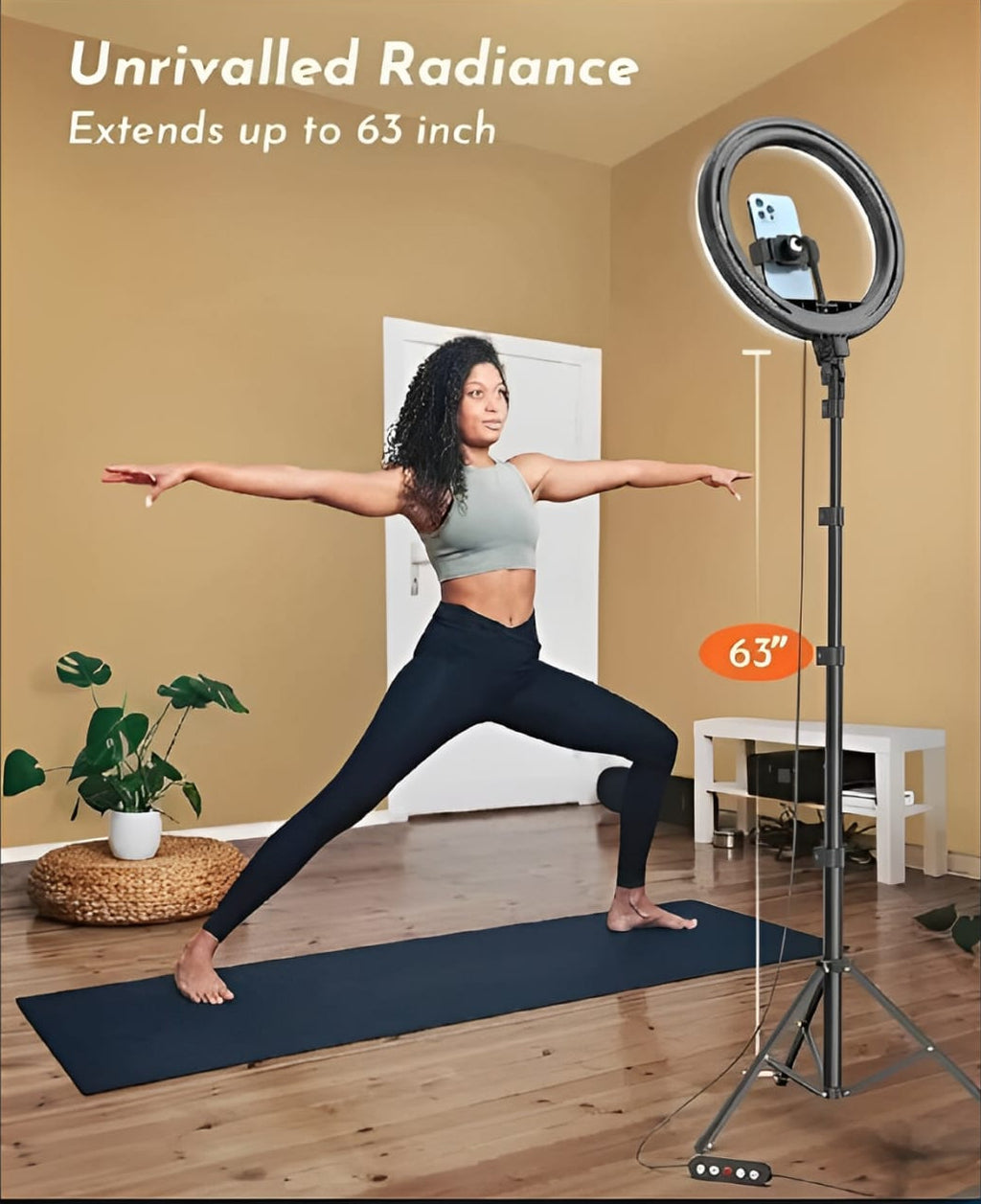 26CM LED Ring Light with Mobile Holder, 7ft Tripod Stand, 3 Light Colors, Dimmable USB Selfie Ring Light for Videography and Photography