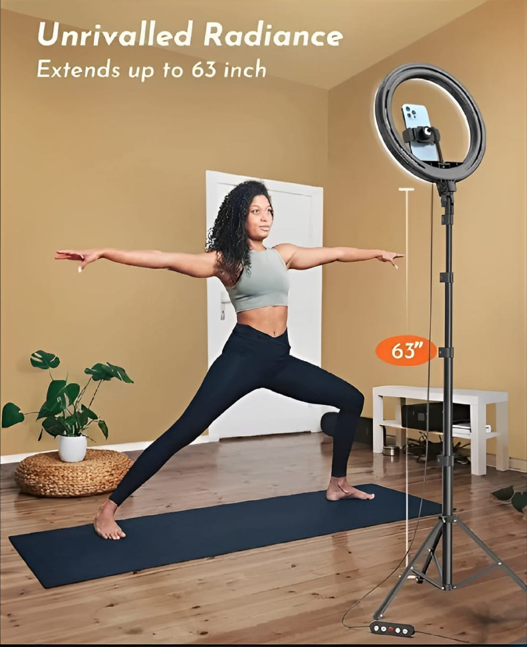 26CM LED Ring Light with Mobile Holder, 7ft Tripod Stand, 3 Light Colors, Dimmable USB Selfie Ring Light for Videography and Photography