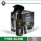 Pack of 12 Tyre glow for Tyre Shine | Best Quality Shining Spray for Car &amp; Bike Tyres 70 ML
