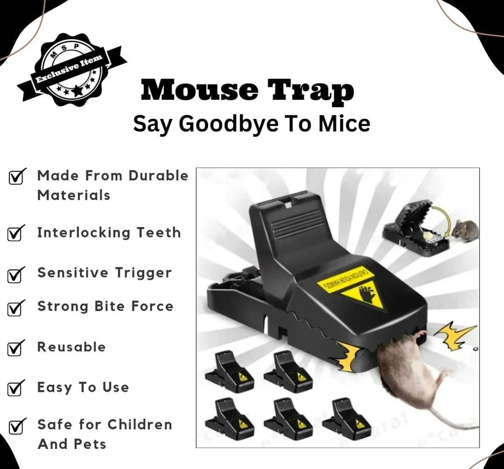 Heavy Duty Plastic Mouse Trap | Reusable Mouse Catcher | Best Quality Mouse Trap - Trap For Mouse