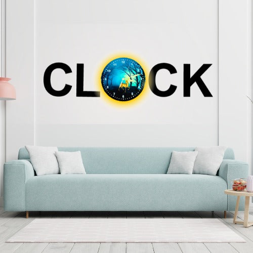 3D Wooden Alphabetic Clock With Esthetic Dial | Best Quality Alphabetic Design Clock For Home Decor | Home Decor Clock 30 inch 
